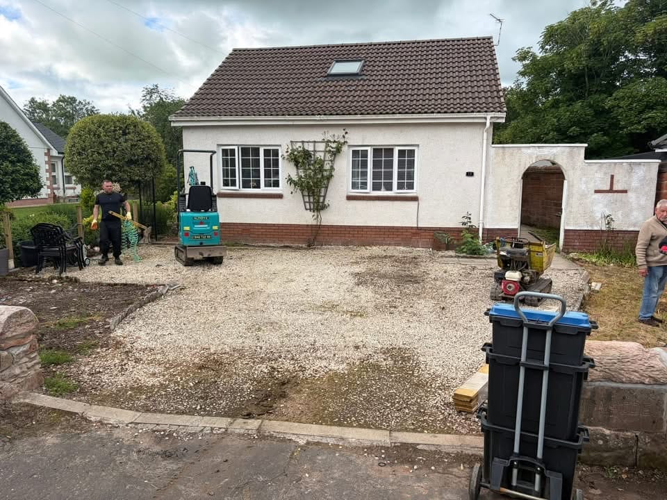 Original gravel surface before work in Catrine