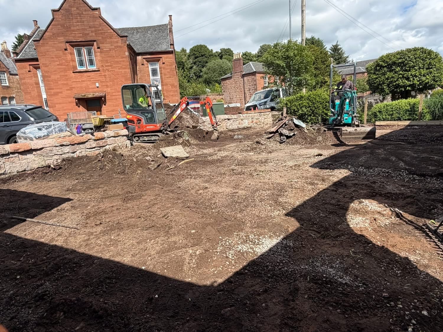 Large Catrine property being excavated