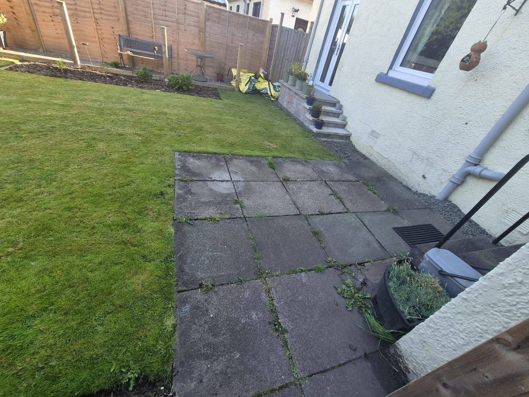 Garden area before paving in Alloa